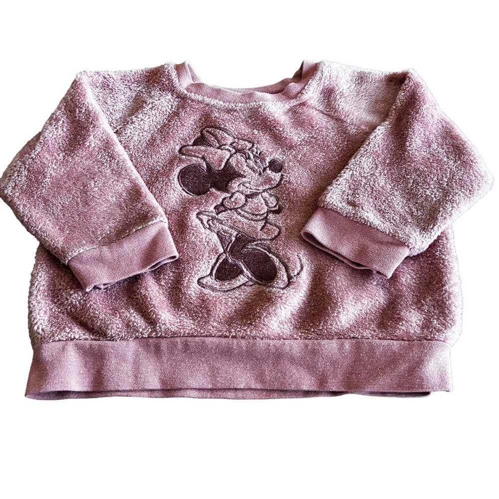 Disney Baby Minnie Mouse Pink Sherpa Sweatshirt 18M 🎀